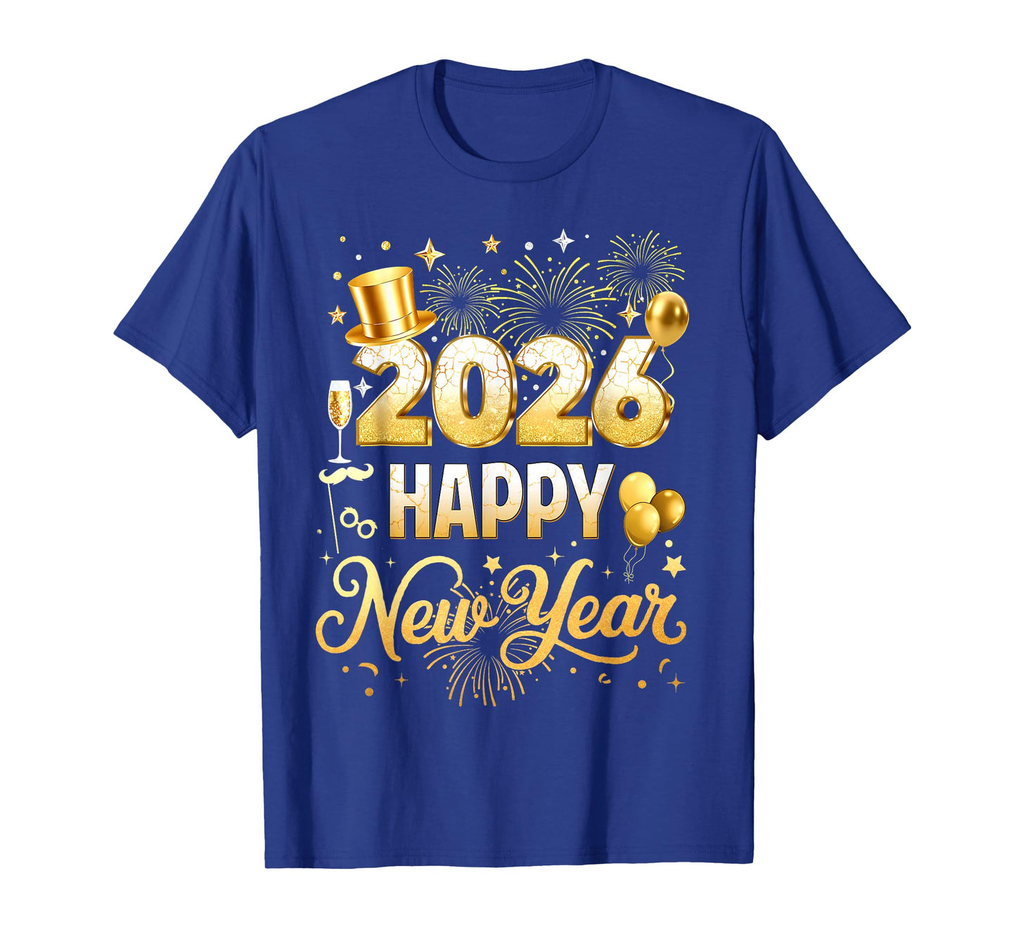 Happy New Year 2026 New Year Party Ballon Family Matching T-Shirt
