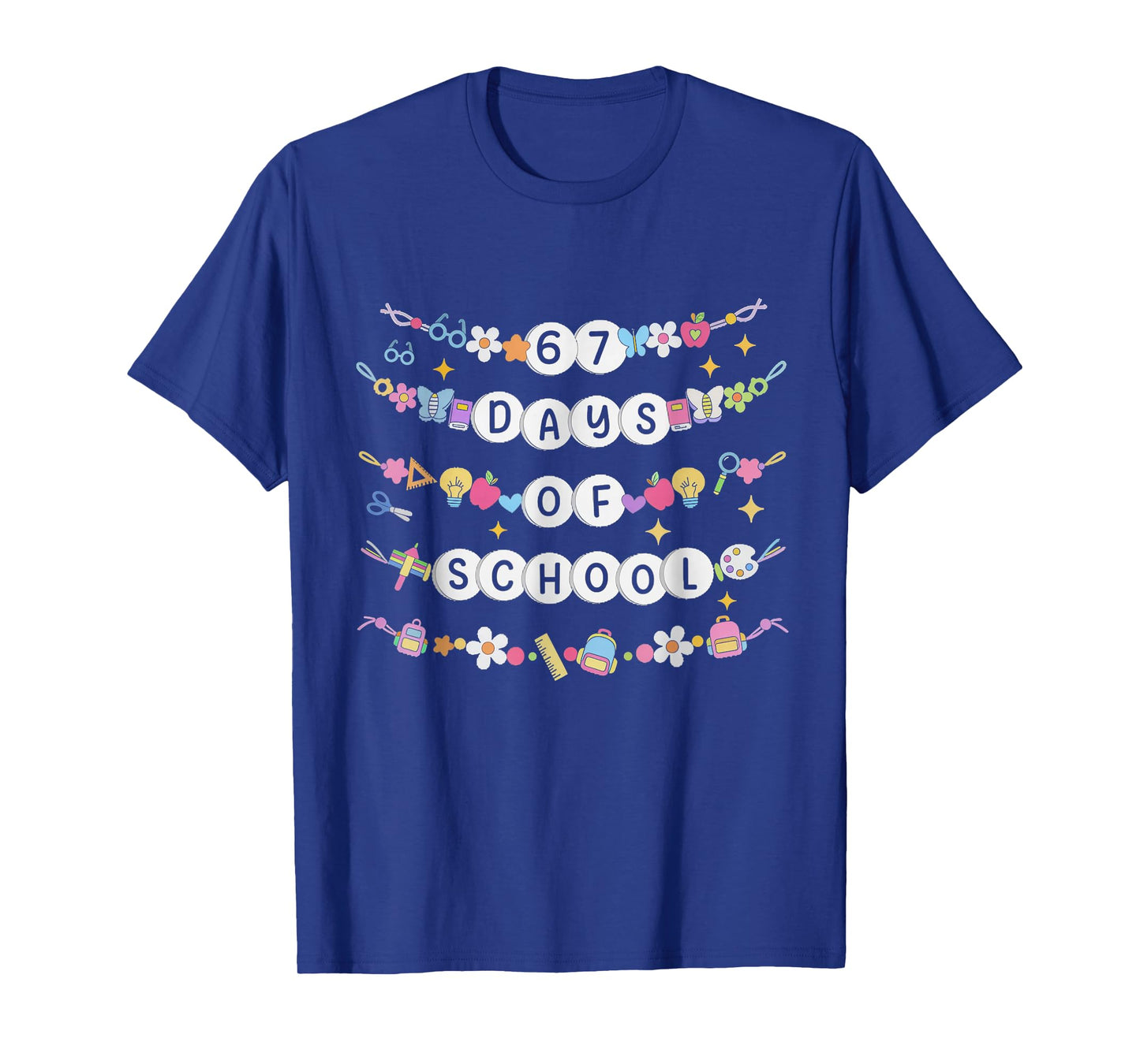 100 Days of School Truck 67th Day of School Six Seven Kids T-Shirt