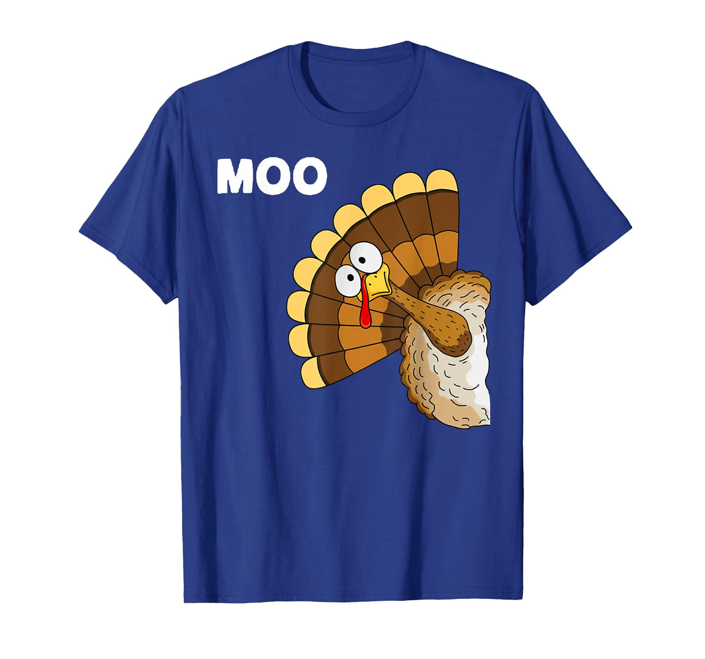 Funny Turkey Moo Thanksgiving Joke Gifts for Men Women Kid T-Shirt