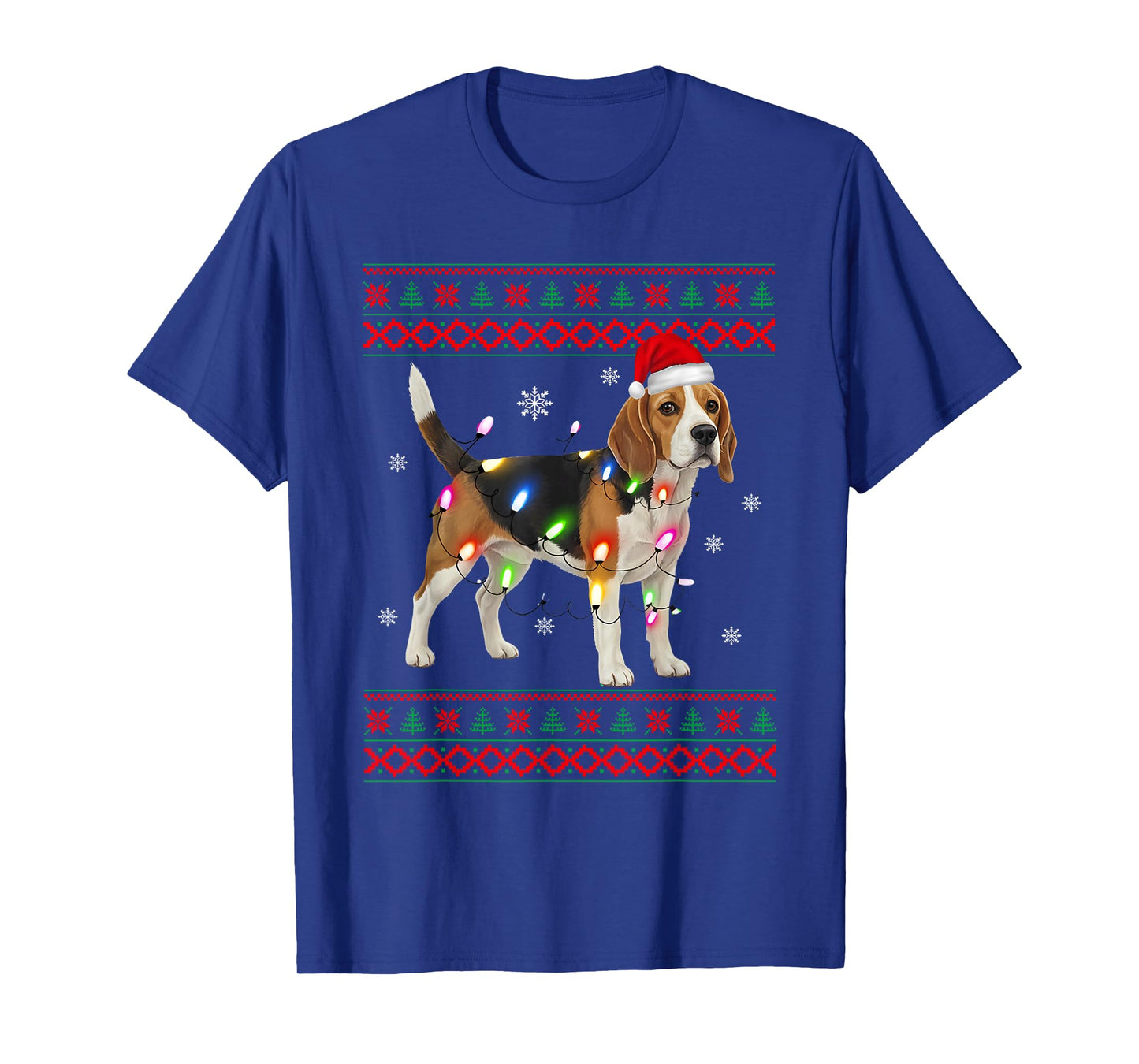 Beagle Christmas Sweater Beagle Christmas Tree Lights T-Shirt