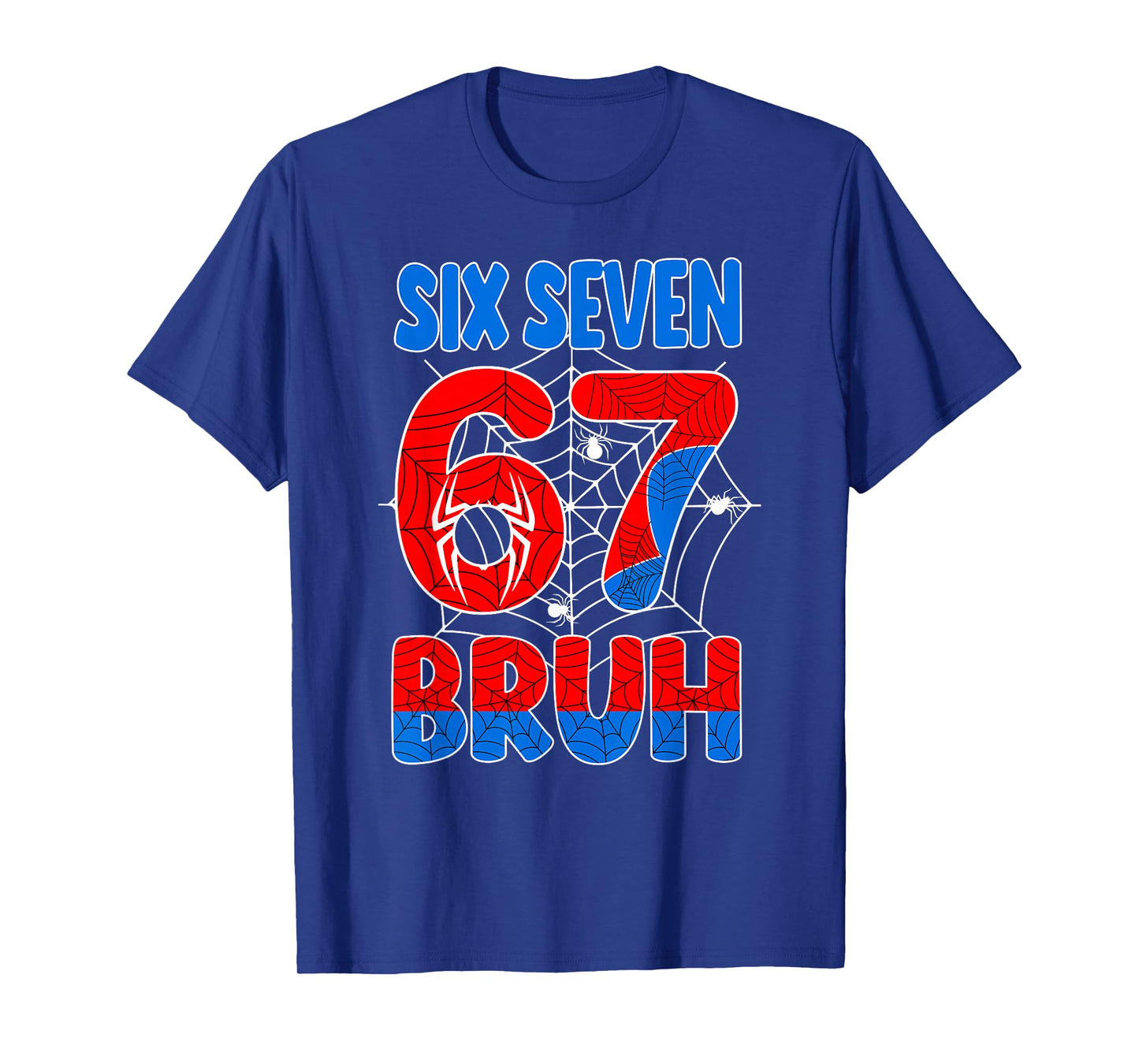 Six Seven Bruh 67 Spider Web Birthday Boy Gift for Boys Kids T-Shirt