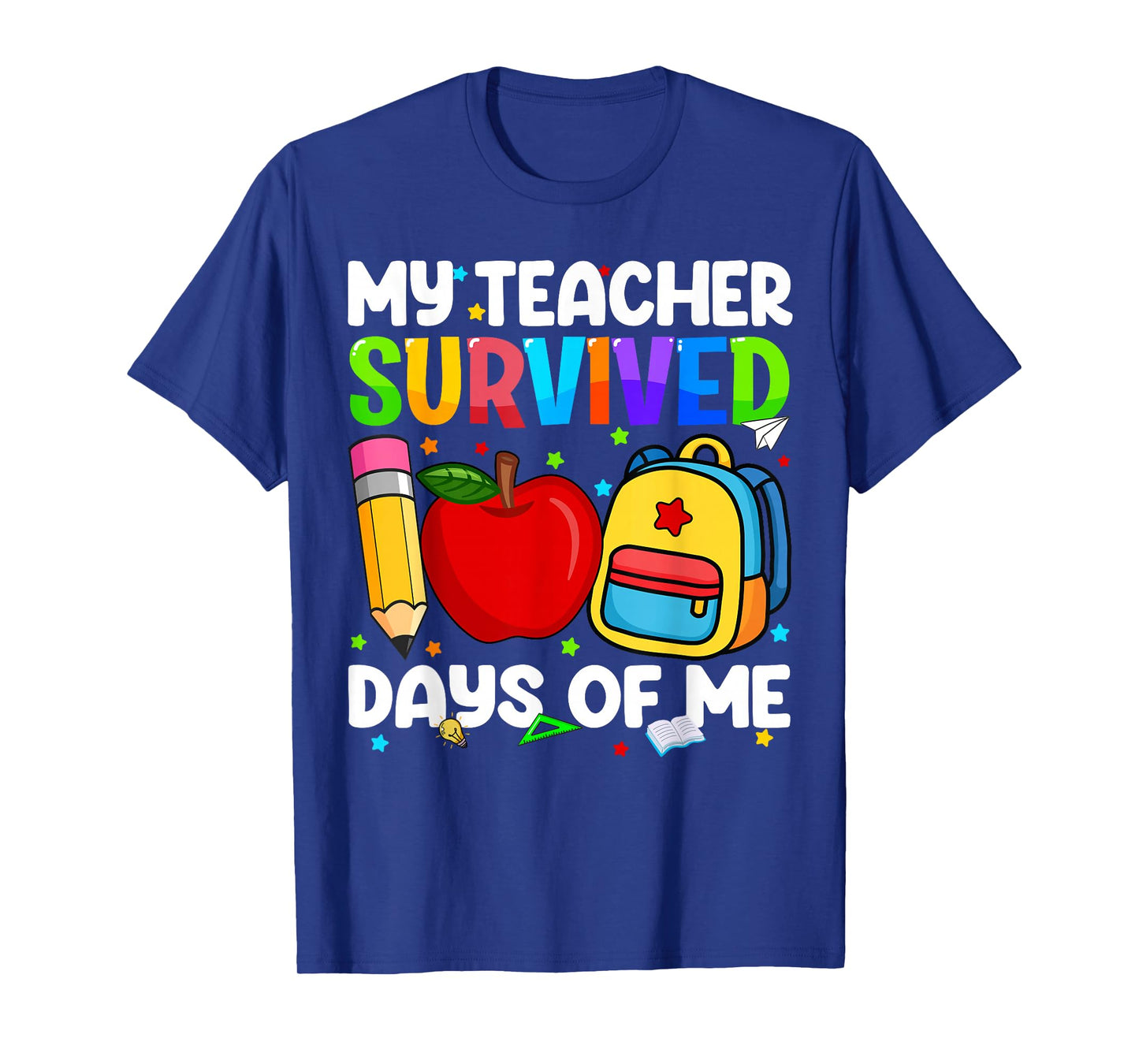 My Teacher Survived 100 Day of Me 100th Day Kid Boy Girl T-Shirt