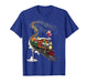 Santa Train Lights Christmas Tee Quirky Holiday Humor T-Shirt