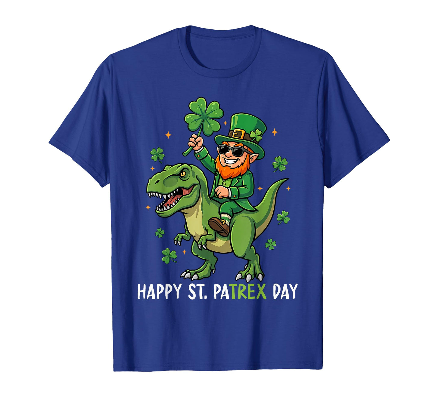 Happy St Patricks Pa Trex Day Leprechaun Dino Boys Toddler T-Shirt