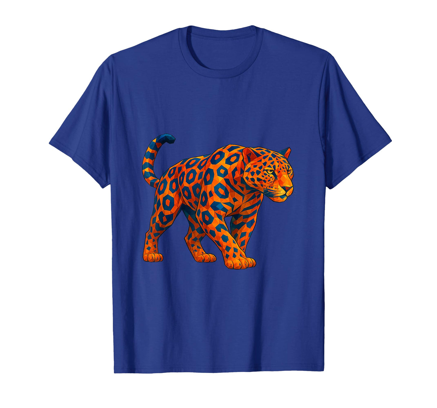 Geometric Leopard Jaguar Predator Polygon Abstract Art T-Shirt