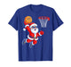 Basketball Santa Christmas Sports Men Boys Kids Xmas Pajamas T-Shirt