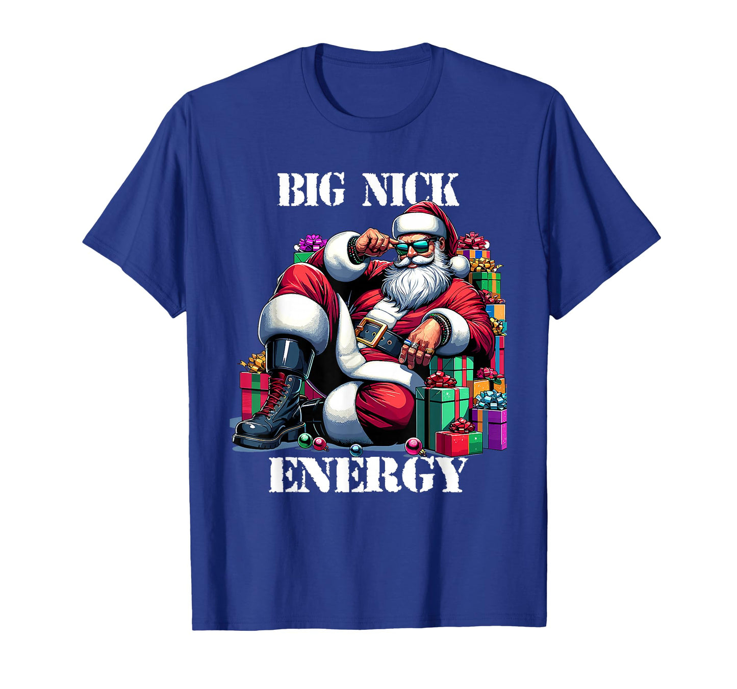 Fun Big Nick Energy Funny Santa Claus Christmas Xmas Cool T-Shirt