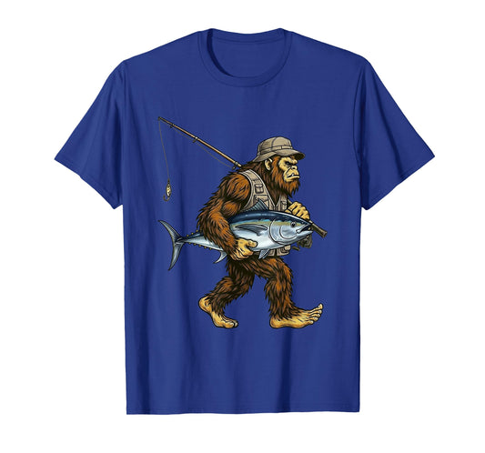 Tuna Bigfoot Fisherman Saltwater Fishing Sasquatch T-Shirt