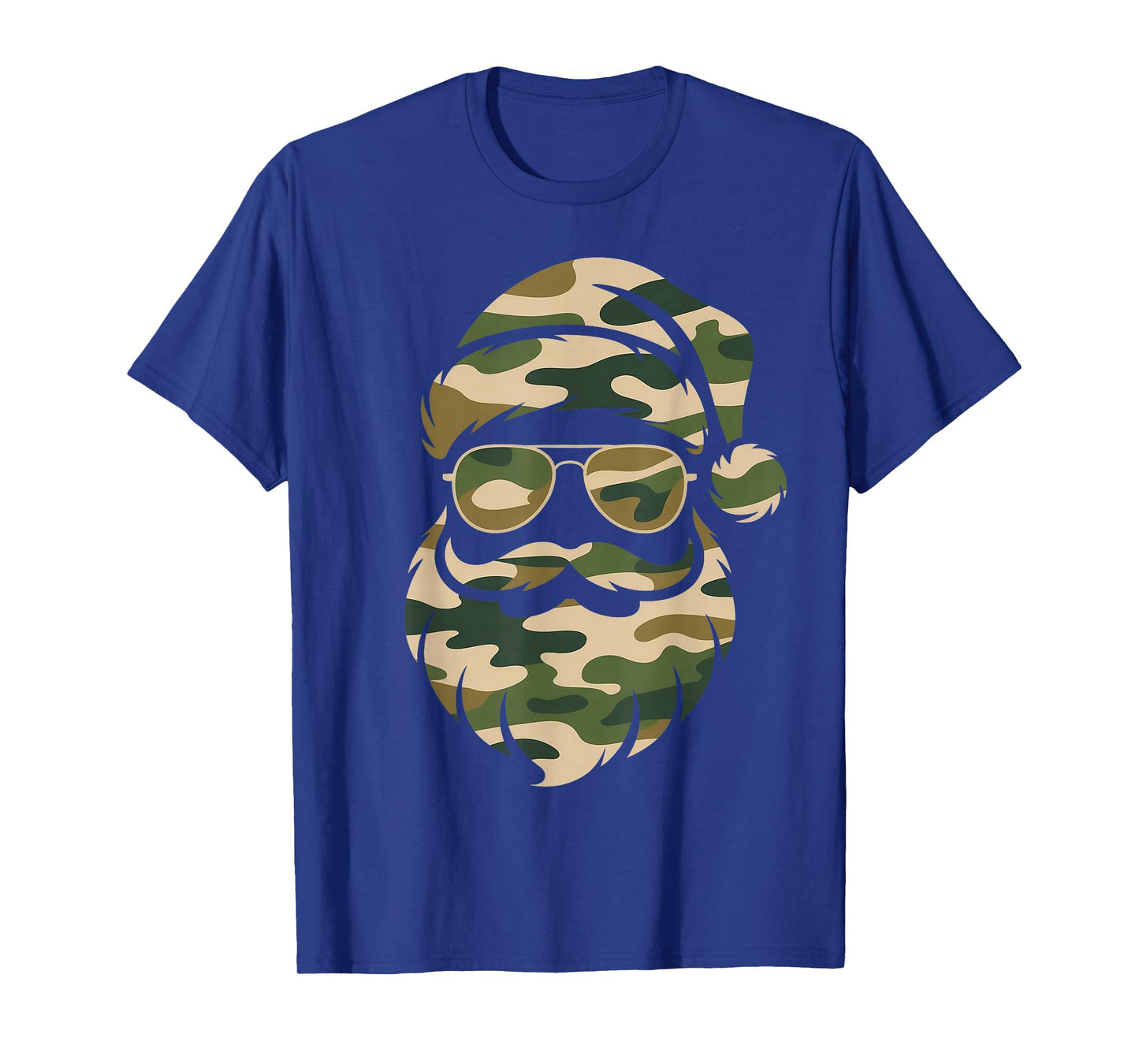 Vintage Santa Face Camouflage Christmas Xmas Camo Men Boys T-Shirt