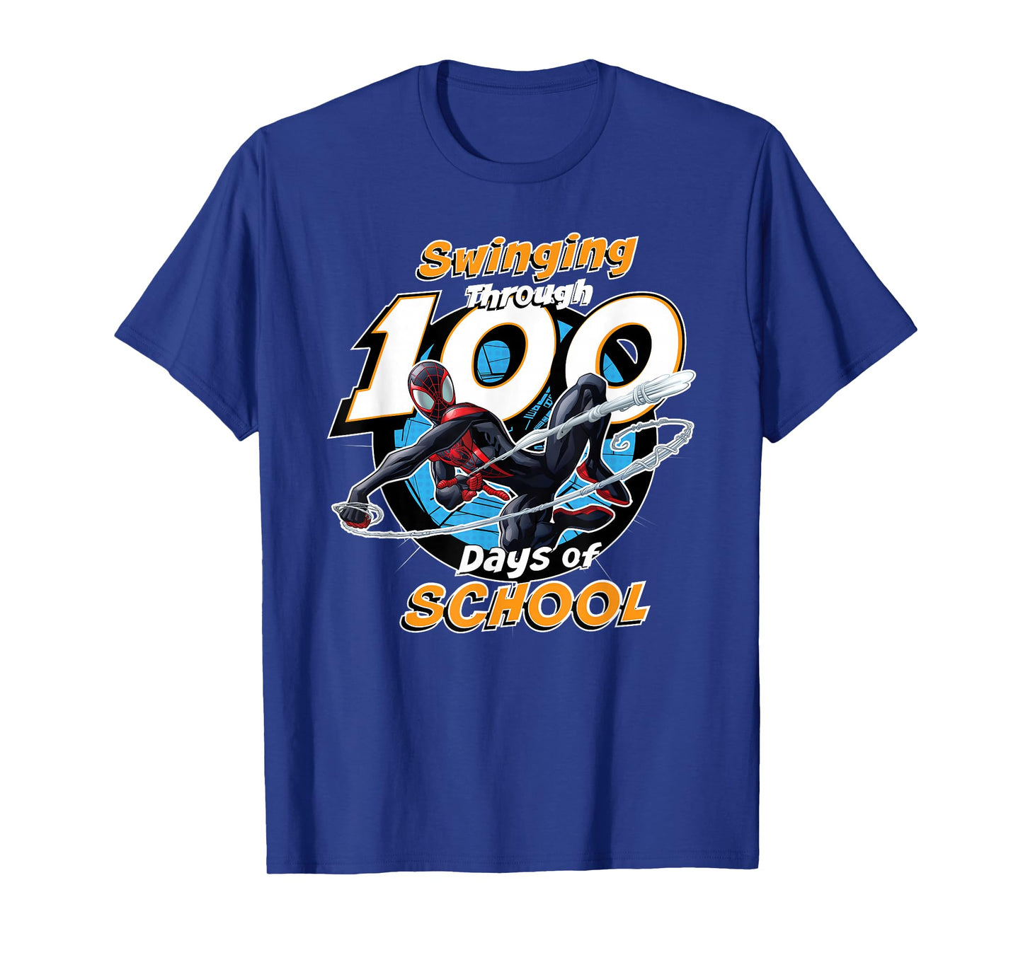 Marvel Miles Morales Spider-Man 100 Days of School 100th Day T-Shirt