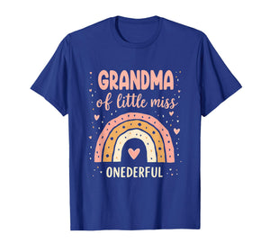 1st Birthday Rainbow Grandma of Lil Miss One-Derful T-Shirt