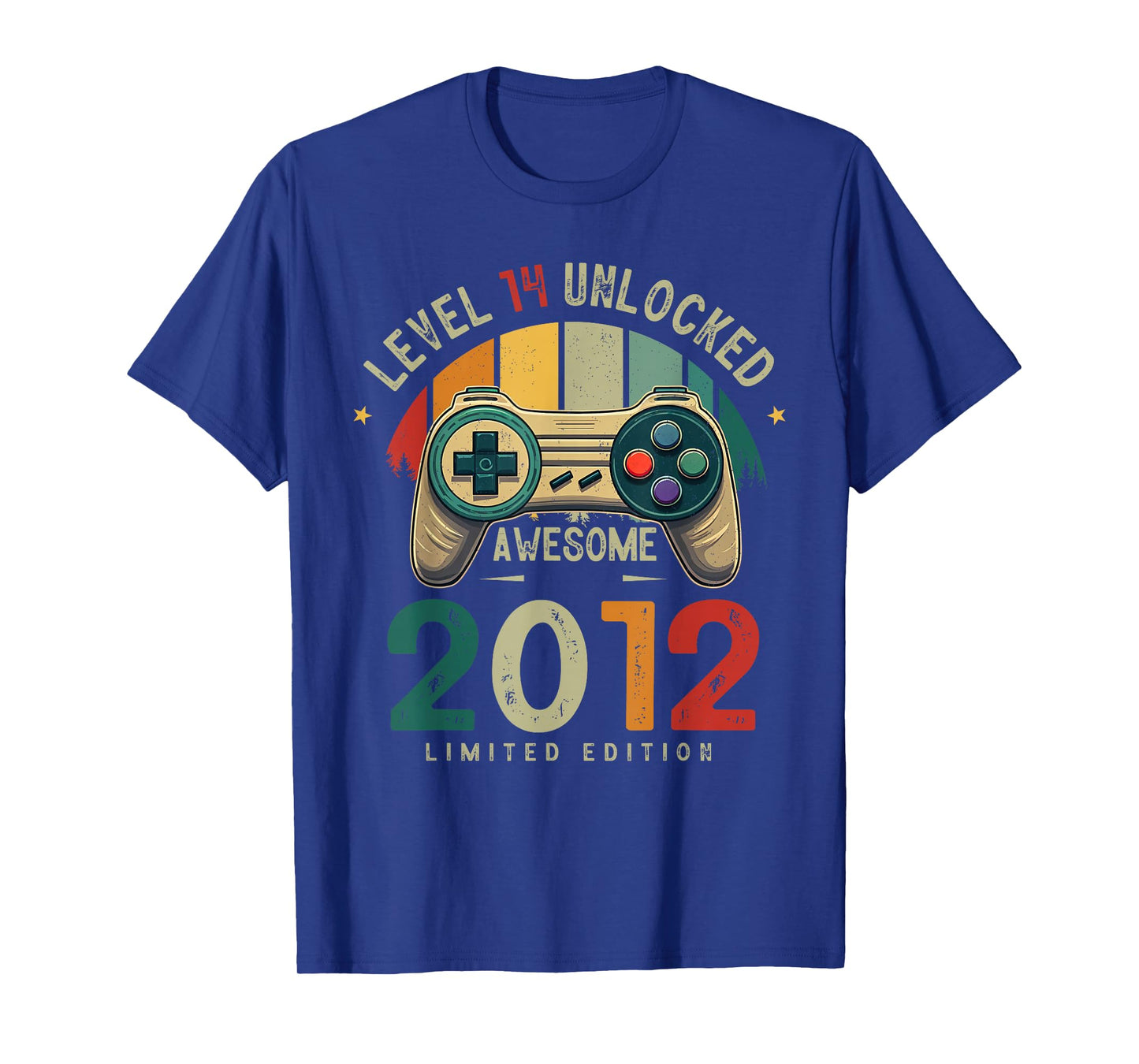 Level 14 Unlocked Awesome Since 2012 14th Birthday Gaming T-Shirt