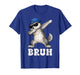 Bruh Meme Dabbing Wolf Funny Mens Kids Boys Teens Wolves T-Shirt