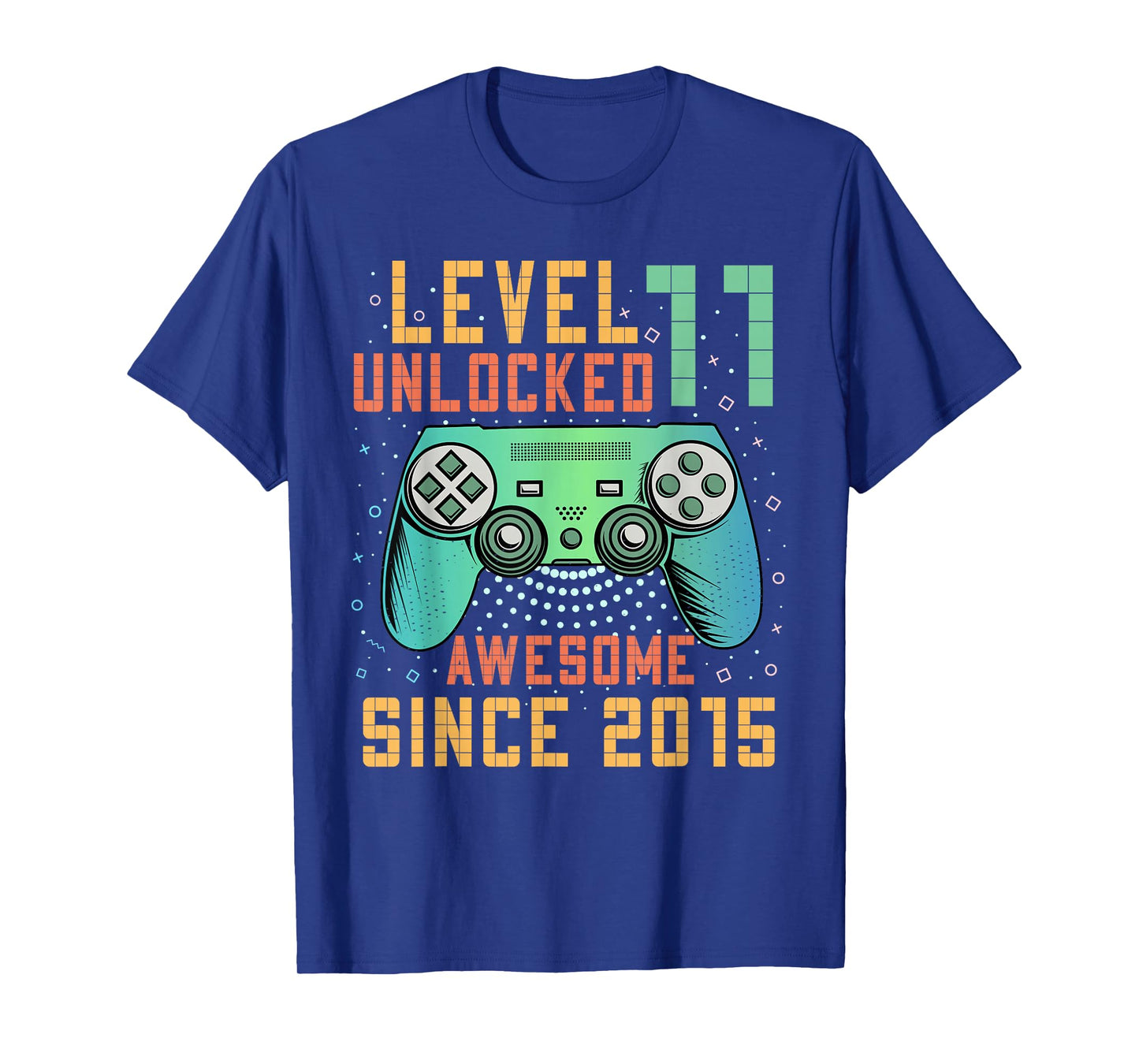 Level 11 Unlocked Awesome Since 2015 11th Birthday Boy T-Shirt