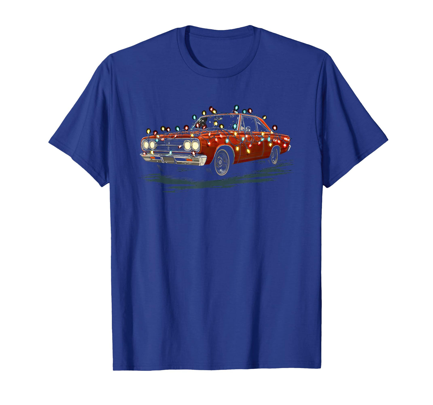 Funny Muscle Car Christmas Graphics Lights Lover T-Shirt
