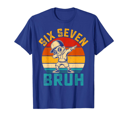 67 Meme 6 7 Numbers Dabbing Six Seven Bruh Funny Boys Kids T-Shirt