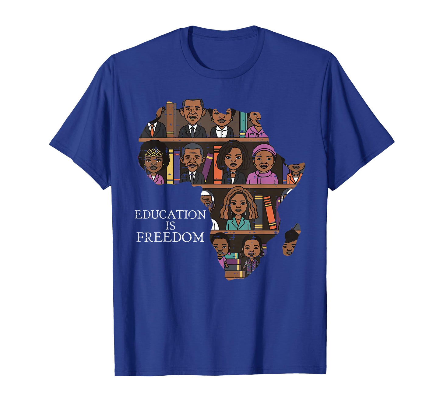 Black History Education Freedom Africa Map Men Women Kids T-Shirt