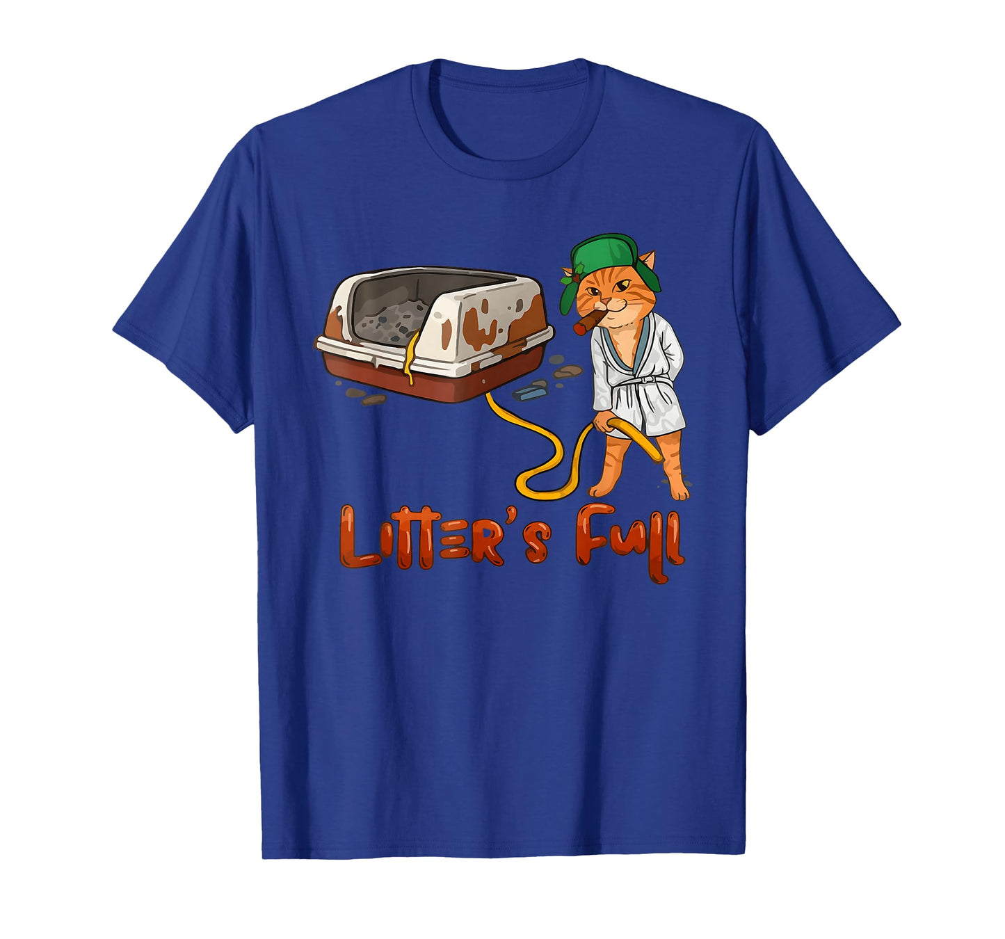 Litter’s Full Funny Cat Lovers Christmas Xmas Grumpy Humor T-Shirt