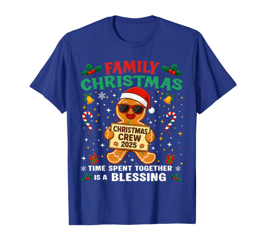 Funny Family Christmas Crew 2025 Santa Xmas Gingerbread Man T-Shirt
