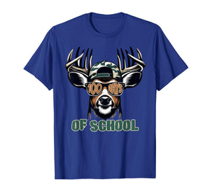 Deer 100 Days of School Teacher Student Kids Groovy Retro T-Shirt