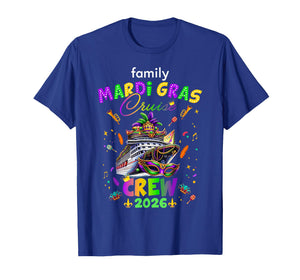 Family Mardi Gras Cruise Crew 2026 Matching Carnival Party T-Shirt