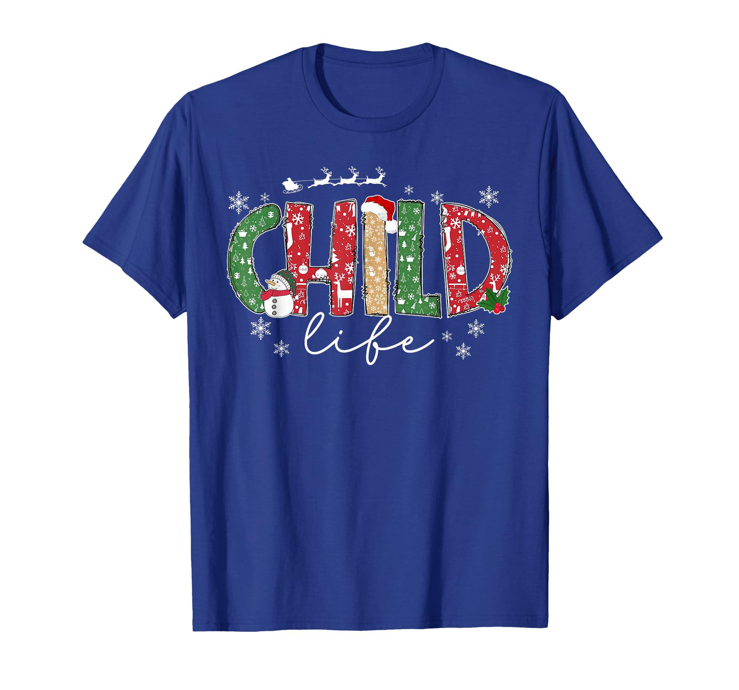 Retro Child Life Specialist Santa Hat Christmas CLS CCLS T-Shirt