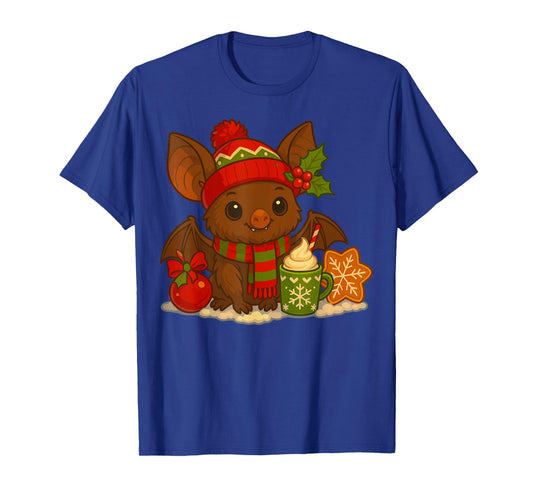 Bat with Christmas Coffee and Cookie T-Shirt