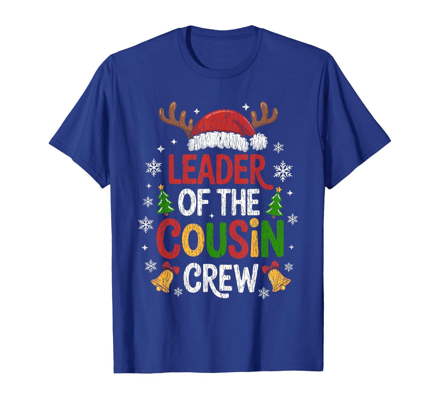 Leader of The Cousin Crew Christmas Family Matching Xmas T-Shirt