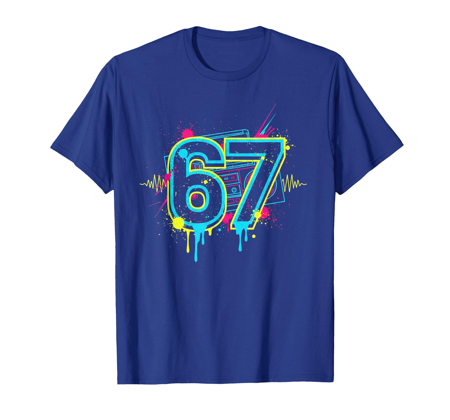 Funny Six Seven 6 7 Meme Graffiti for Men Women Girls T-Shirt