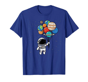 Astronaut Planet Balloons Cute Space Galaxy Boys Girls Kids T-Shirt