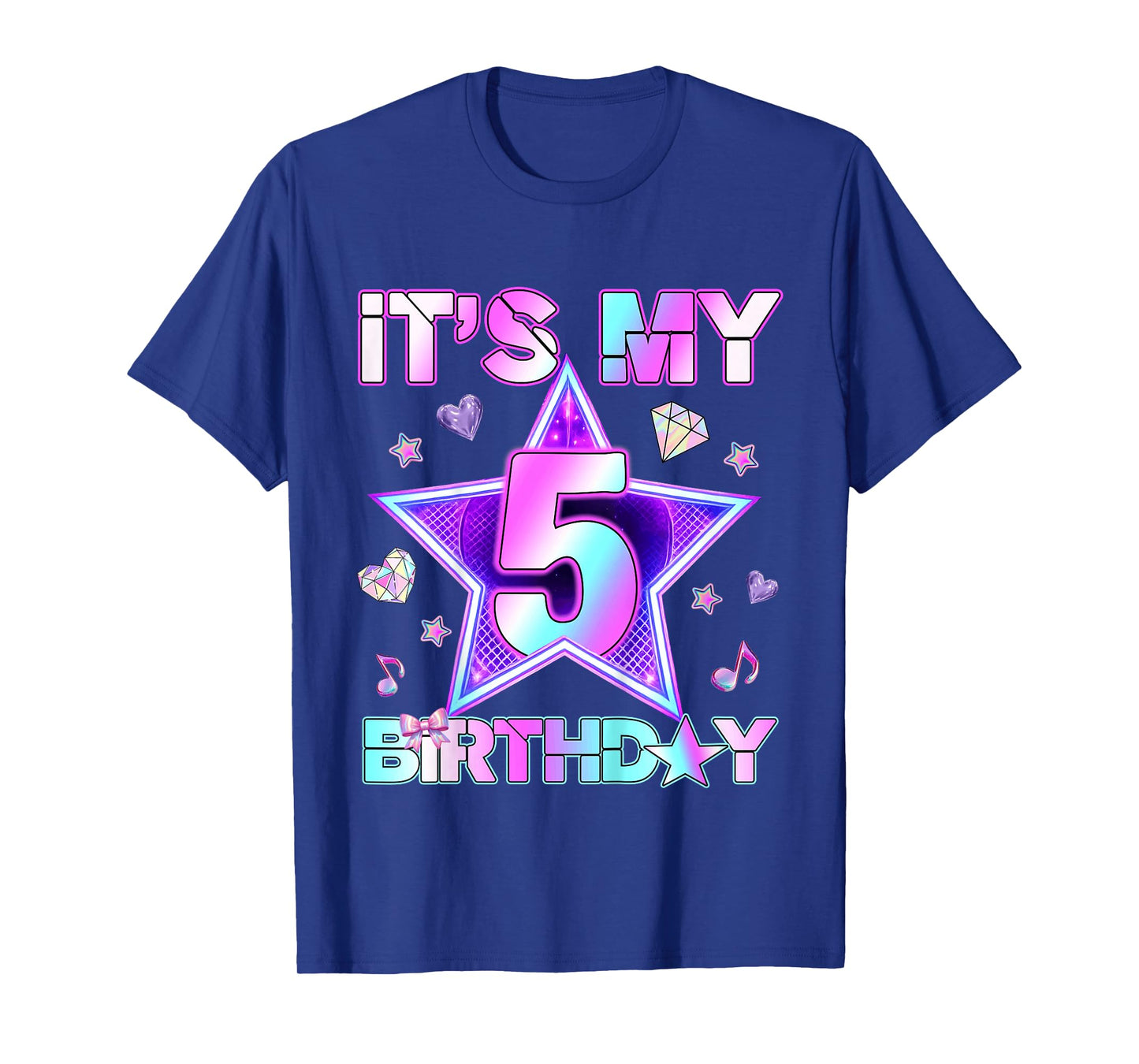 5 Years Old Birthday Kpop Kids Toddler 5th Birthday Girl T-Shirt