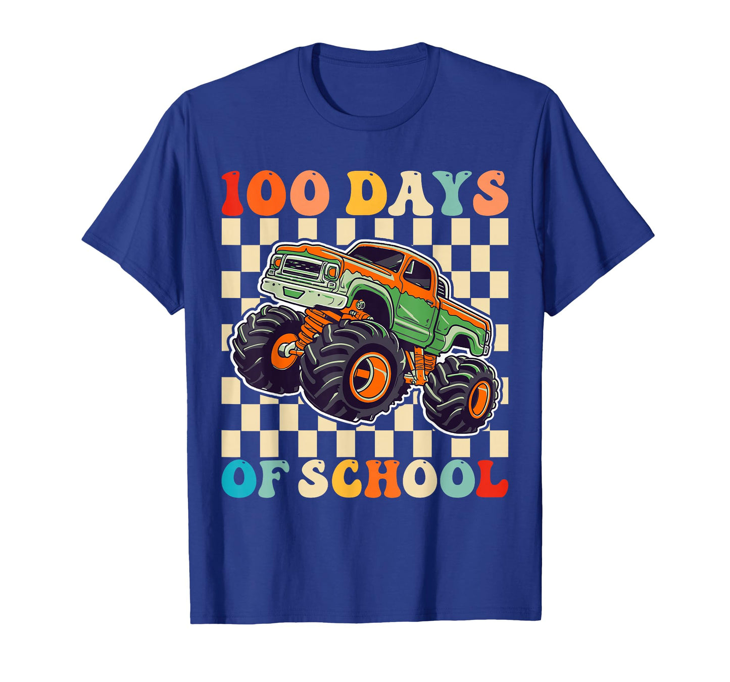 Boy 100 Days of School 100th Day Monster Truck for Boys Kids T-Shirt