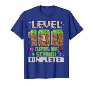 Level 100 Days of School Completed Pixel Game Boy Kids T-Shirt