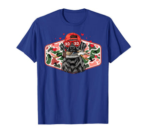 Valentine Dog Valentines Duck Hunting Dog Camo Boys Mens T-Shirt