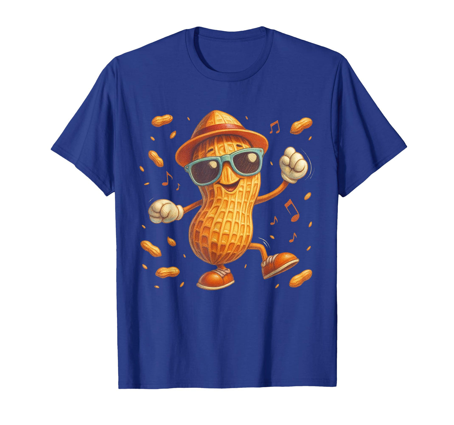 Funny Peanut Cartoon Character Cute Snack Lover T-Shirt