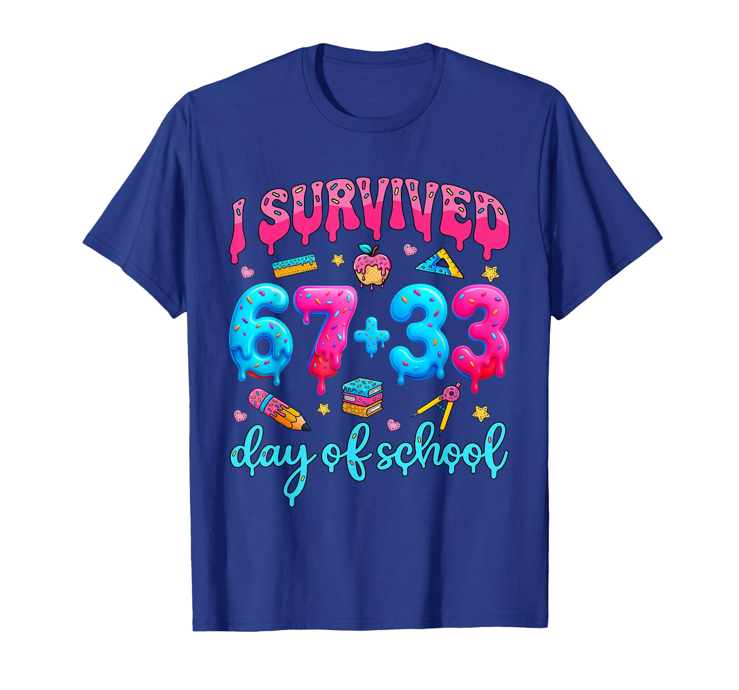 I Survived 67 33 Days of School Happy 100 Days of School Kid T-Shirt
