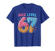 Rizz Level 67 Alpha Slang Gen 67th Number Ice Cream Drip 67 T-Shirt
