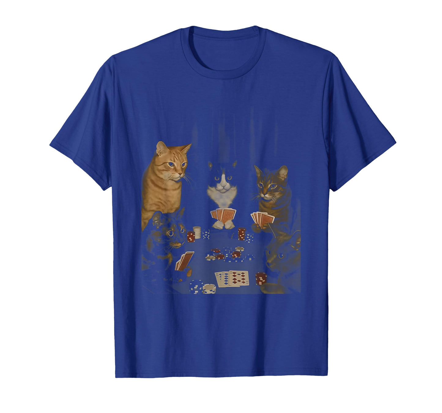 Retro Funny Cats Playing Poker Meme Graphic T-Shirt