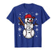 Christmas Snowman Baseball Player Xmas Sports Boys Kids Men T-Shirt