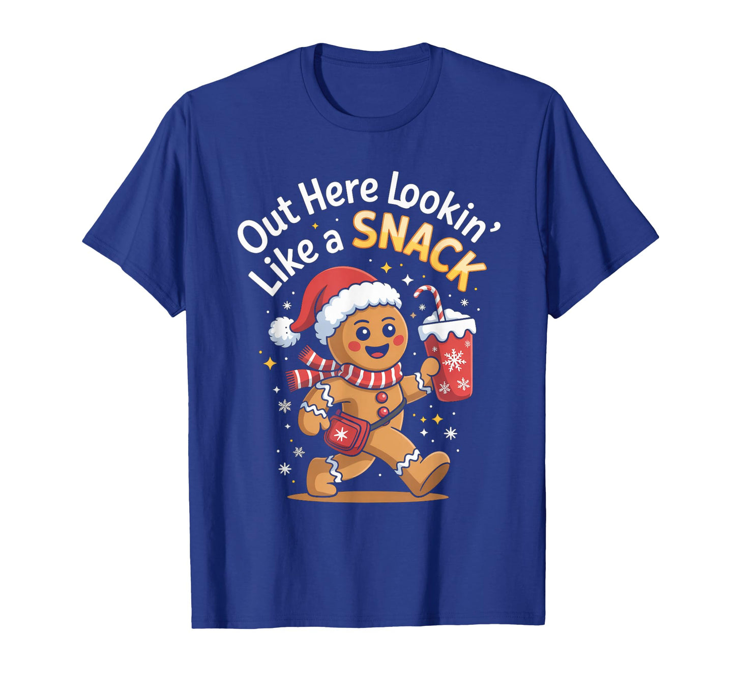 Out Here Lookin’ Like A Snack Cute Xmas Funny Gingerbread T-Shirt