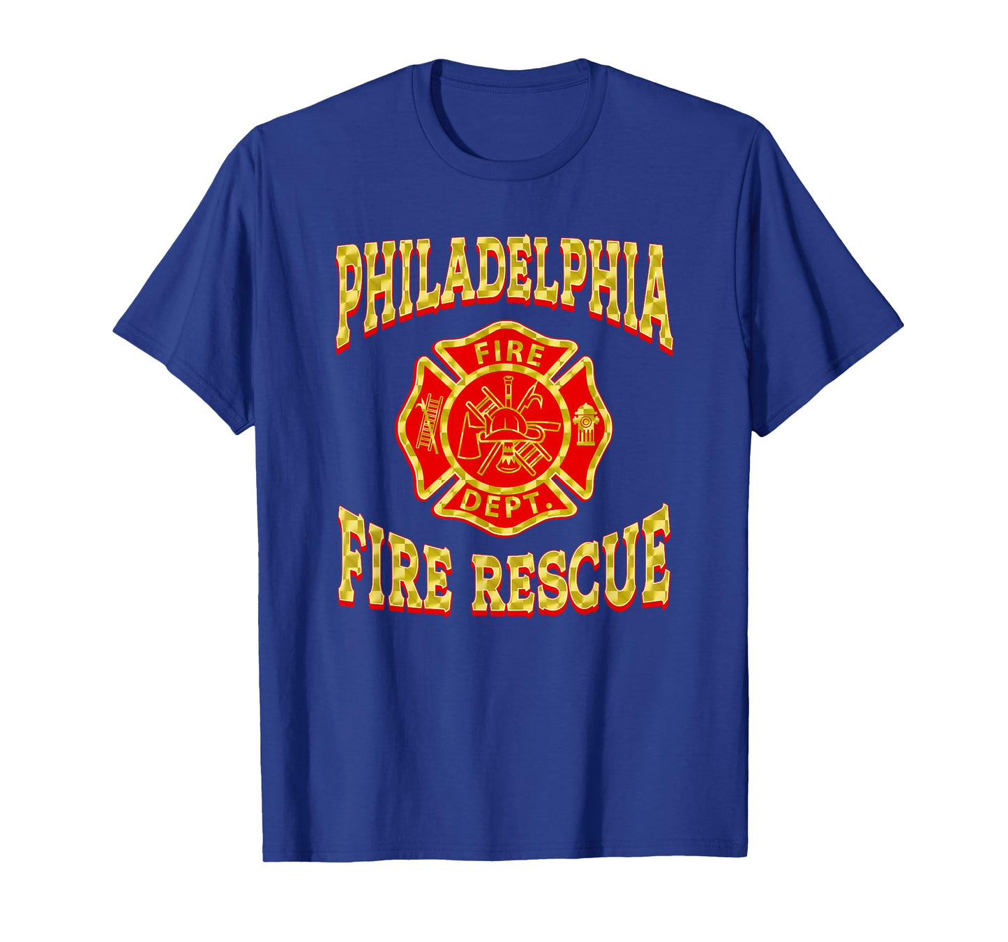 Retro Philadelphia Fire Department Flag Firefighter T-Shirt