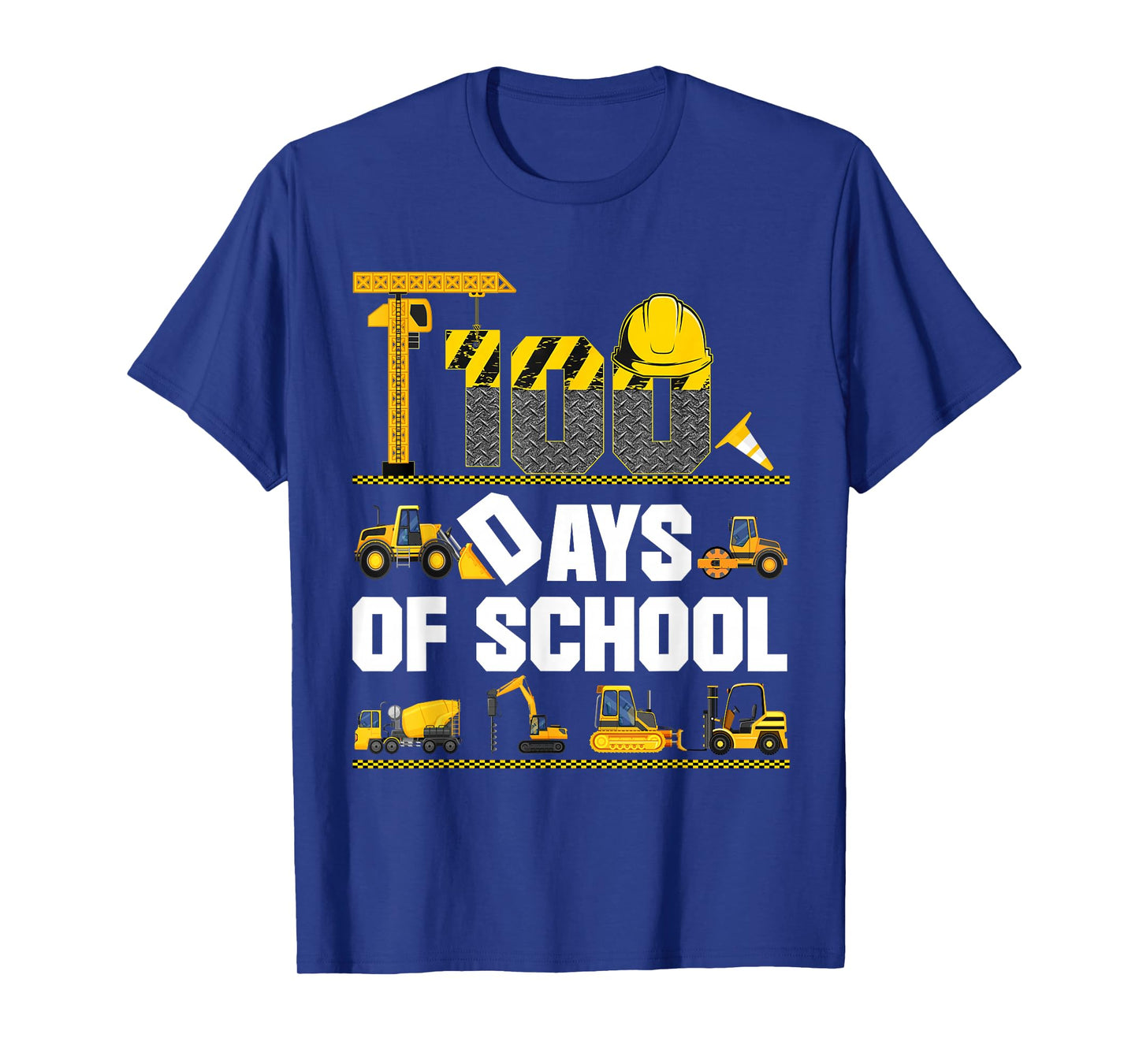 100 Days Construction 100th Day of School Girl Teacher Kid T-Shirt