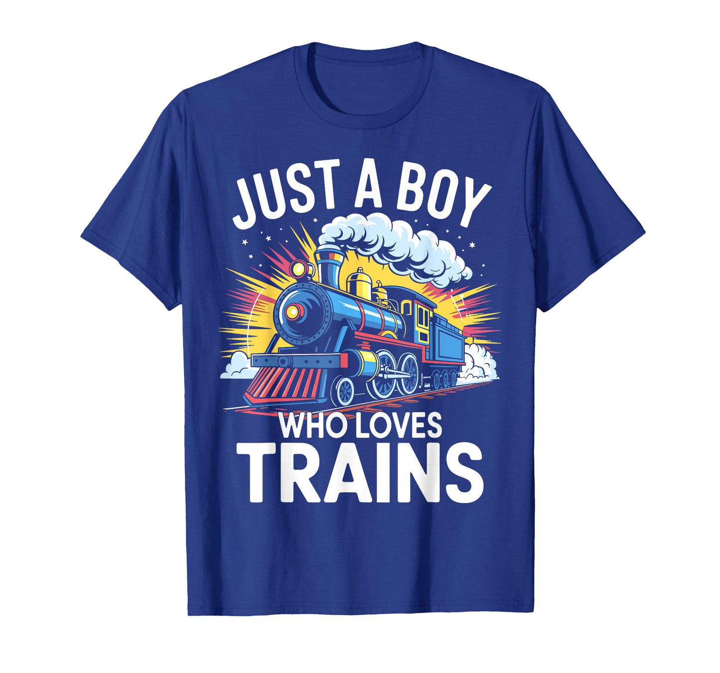 Train Lover Just A Boy Who Loves Trains T-Shirt