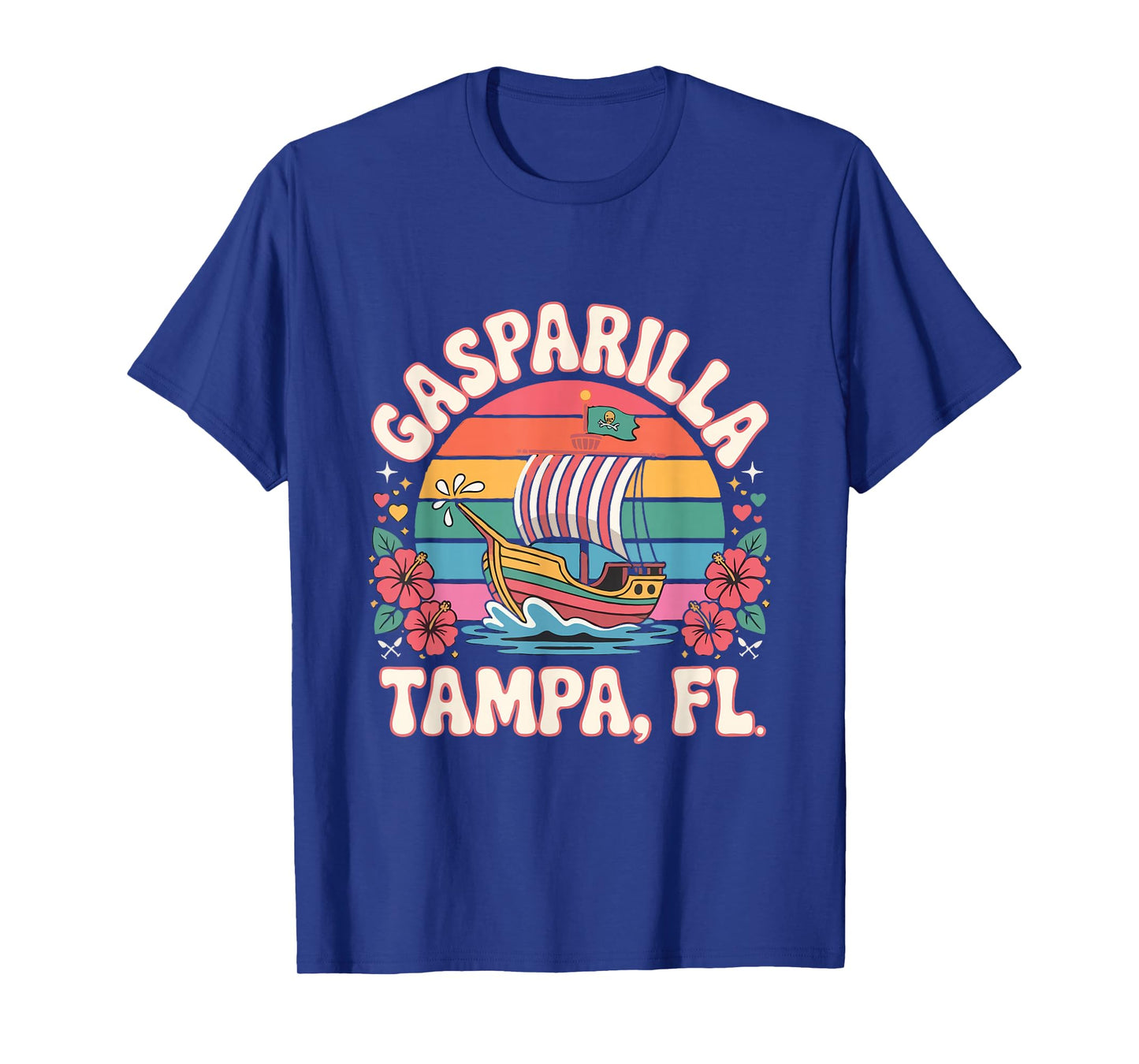 Retro Tampa FL Gasparilla Fest Pirate Ship 2026 T-Shirt