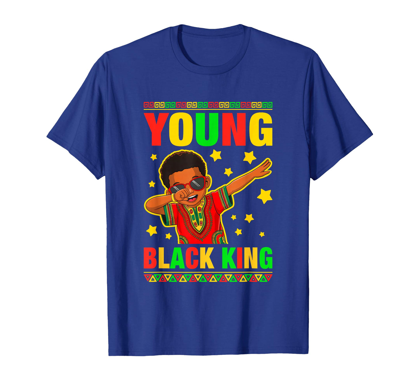 Black History Young King Dab African American Boys Kids T-Shirt
