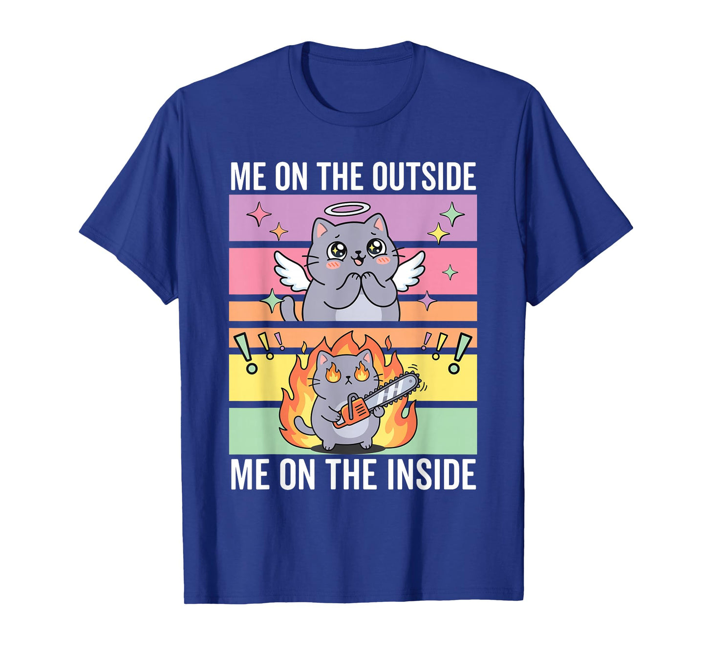 Cat with Chainsaw, Angry Cat, Dark Humor T-Shirt