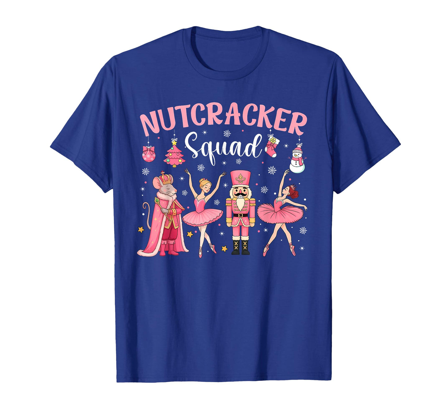 Nutcracker Squad Christmas Ballet Dance Cute Pink Ballerina T-Shirt