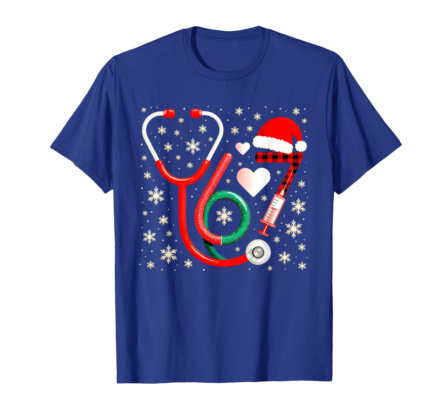 Funny 67 Meme Nurse Six Seven Nursing Festive Christmas T-Shirt