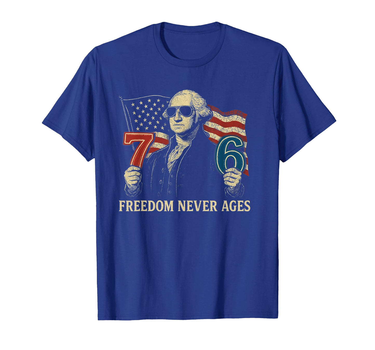 6-7 7-6 George Washington Freedom Design for Teachers T-Shirt