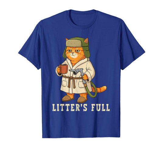 Litter’s Full Funny Cat Christmas Grumpy for Cat Lovers T-Shirt